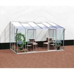 Vitavia Anlehn-Gewächshaus Ida 7800 HKP 4 Mm Alu-Blank
