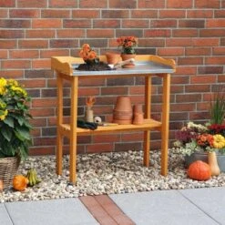 Pflanztisch Mit Verzinkter Arbeitsfläche 84 Cm X 38 Cm X 90 Cm -Vitavia Verkaufsgeschäft 4012379353416 4401 3