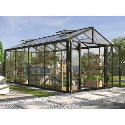 Vitavia Gewächshaus Zeus Comfort 15700 ESG/HKP Schwarz 1 Vitavia Gewächshaus Zeus Comfort 15700 ESG/HKP Schwarz