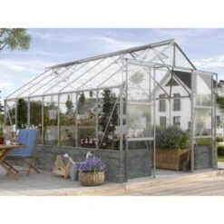 Vitavia Gewächshaus Cassandra 11500 ESG 3 Mm Alu Blank Ohne Sockel