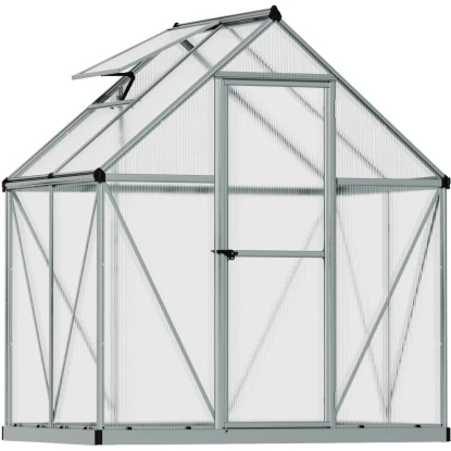 Palram - CanopiaGewächshaus Mythos Einzeltür 2,3 M² Silber 1 Palram - CanopiaGewächshaus Mythos Einzeltür 2,3 M² Silber