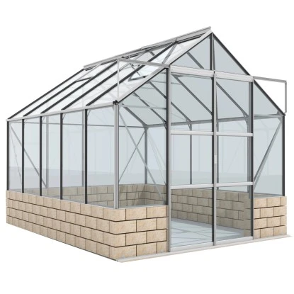 Vitavia Gewächshaus Cassandra 8300 Alu ESG 3 Mm Sockel Sand 257x323,1x248,9 Cm 2 Vitavia Gewächshaus Cassandra 8300 Alu ESG 3 Mm Sockel Sand 257x323,1x248,9 Cm – Bild 2