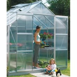 Vitavia Set Für Doppeltür Gewächshaus Meridian Alu-Blank 60 Cm X 175 Cm