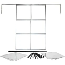 Vitavia Doppeltür-Set Für Gewächshaus Sirius Alu Blank